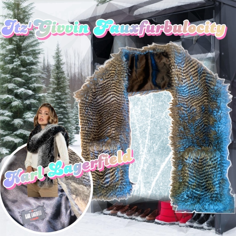 Faux Fur Scarf with Pockets